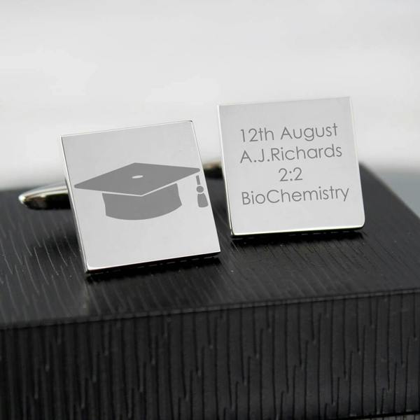 Personalised Graduation Cufflinks - lifestyle shot