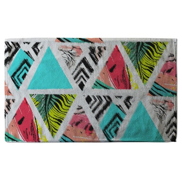 Benjamin Tate Design Aztec and tropical palm leaves (Bath Towel)