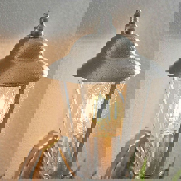 2 PACK IP44 Outdoor Wall Lamp Stainless Steel Traditional Lantern Porch Uplight Loops