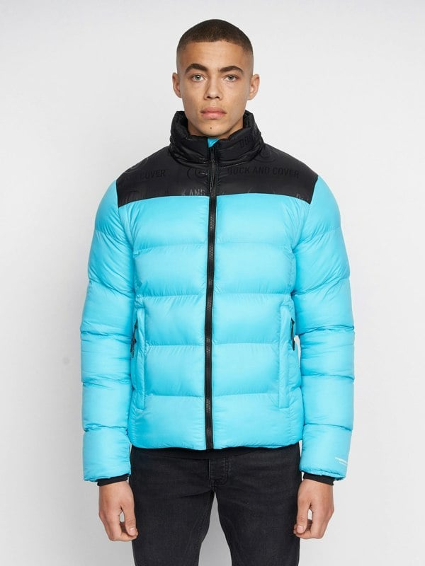 Duck and Cover Synflax Puffer Jacket Turquoise