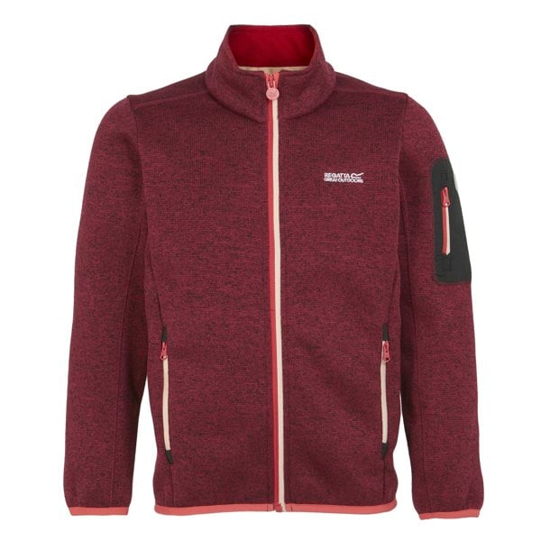 Regatta Childrens/Kids Newhill Fleece Jacket - Rumba Red/Red Sky