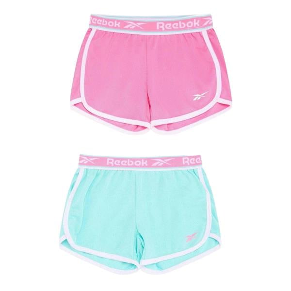 Reebok Girls Running Shorts (Pack of 2) - Aruba Blue - 