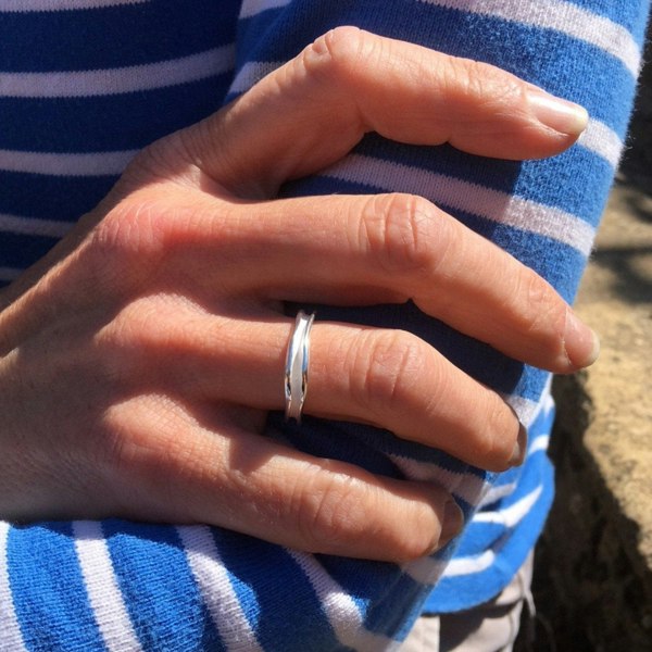 Sterling Silver Tri Colour Rings - Reeves & Reeves