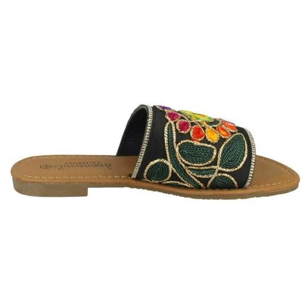 Savannah Ladies Savannah Flat Stitched Vamp Mules