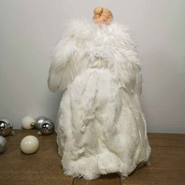 Samuel Alexander 30cm Premier Christmas Tree Topper Angel Decoration Holding Dove in White