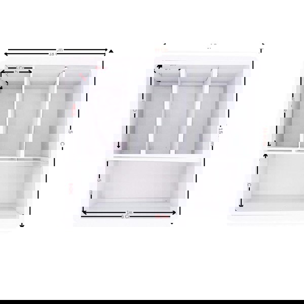 Maison des Cadeaux White Farmhouse Cutlery Caddy with Vintage Print