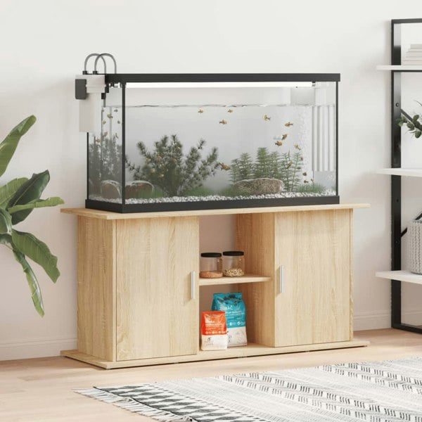 Berkfield Aquarium Stand Sonoma Oak 121x41x58 cm Engineered Wood