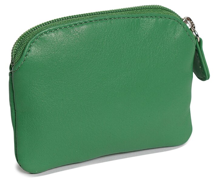 SADDLER Compact Leather Zip-Top Coin Purse "Molly" – Handmade by Saddler | RFID Protected & Gift Boxed | With Front Pocket & Interior Key Ring