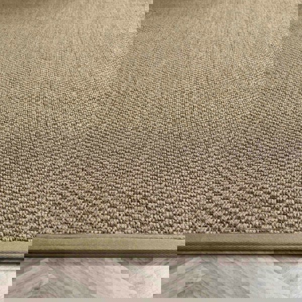Bordered Sage Green Non-Slip Sisal Rug | Natural Home Decor