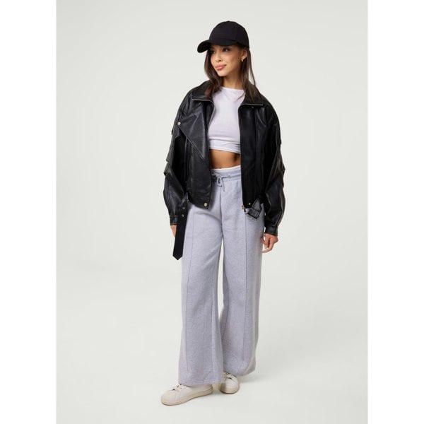 Pink Vanilla Oversized PU Leather Jacket