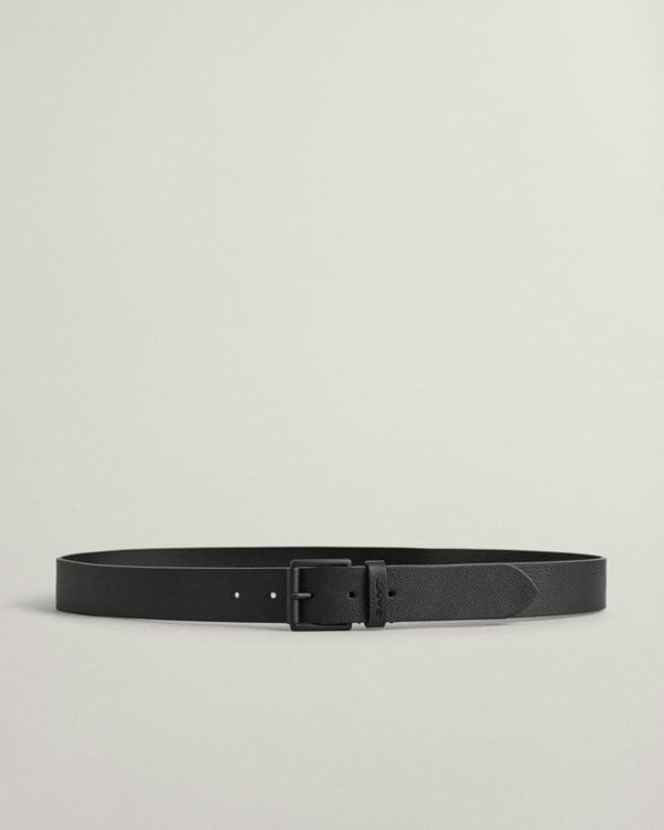 GANT Mens Tonal Buckle Leather Belt - 5 Black