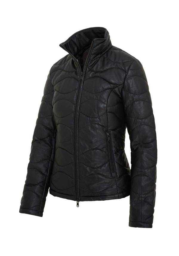 Infinity Leather Womens Puffer Quilted Bomber Leather Jacket - Hamar