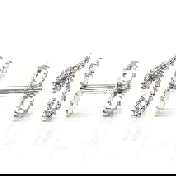 Say It With Luxe CZ Initial Earrings - Sterling Silver