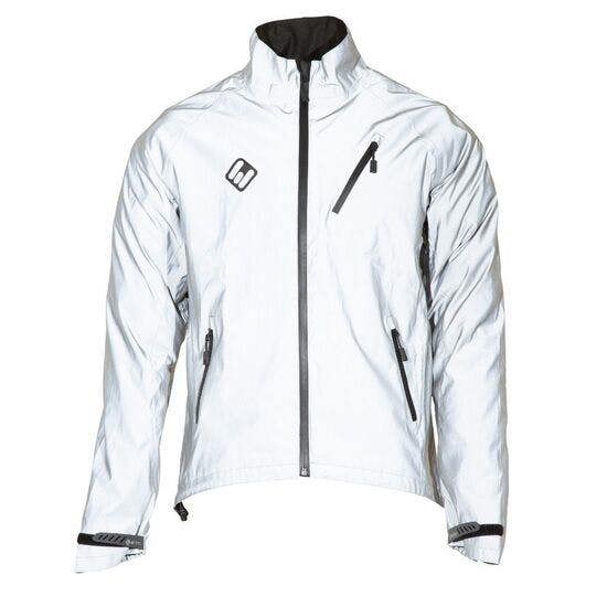 ETC Mens Arid Weatherproof Reflective Cycling Rain Jacket - Silver