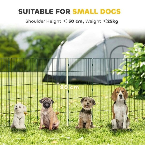 8 Panel Pet Playpen for Medium Dogs Indoor Outdoor 80 cm Height