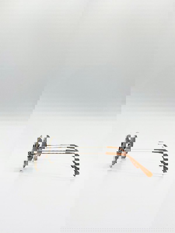 SVNX Metal Frame Round Sunglasses with Mirror Lenses