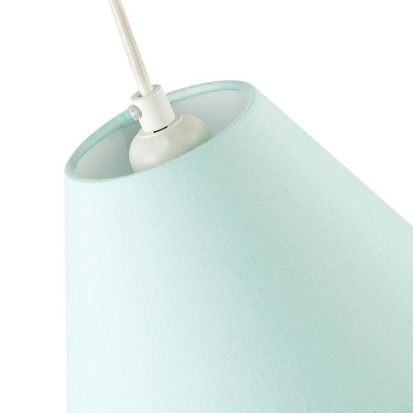 Traditional 8 Inch Duck Egg Blue Cotton Fabric Coolie Lamp Shade Image 4