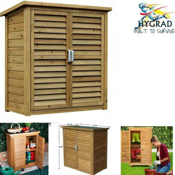 HYGRAD BUILT TO SURVIVE Wooden Garden Storage Shed Cupboard – Tool & Mower Store | HYGRAD®