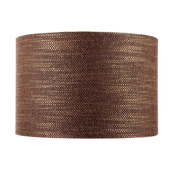 Designer Bobbled and Textured Linen Lamp Shade in Chocolate Brown Image 4