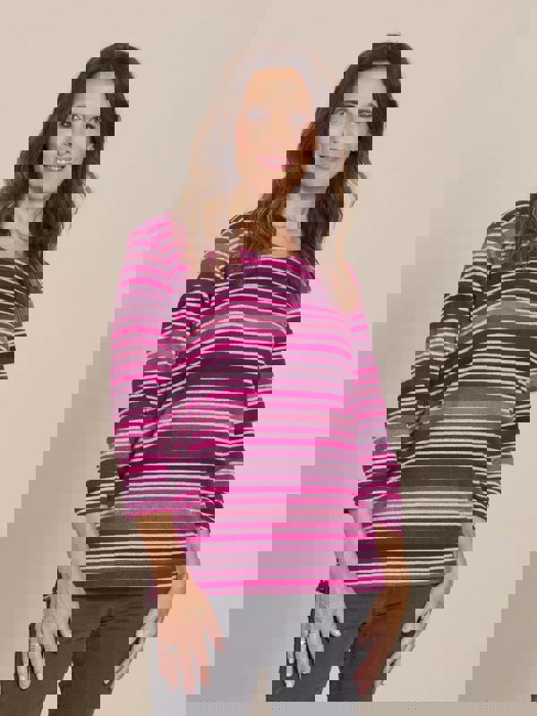 PennyPlain Striped Top - Berry