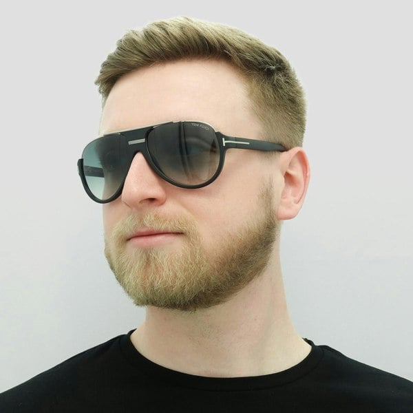 Tom Ford Sunglasses 0334 Dimitry 02W Matt Black Blue Grey Gradient