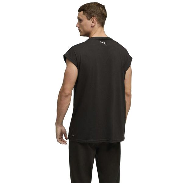 Puma Mens Graphic Print Relaxed Fit Vest Top - Puma Black - 