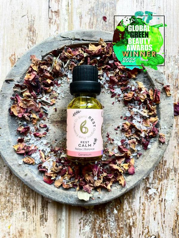 B Calm Blended Essential Oil Gift Set – Breathe, Live & Rest – Stress Relief, Energy Boost & Sleep & Hormone Support – 3×10ml