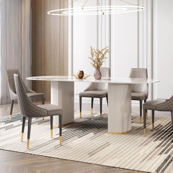 Costanza Dining Table, Sintered Stone, White-Weilai Concept-Weilai Concept