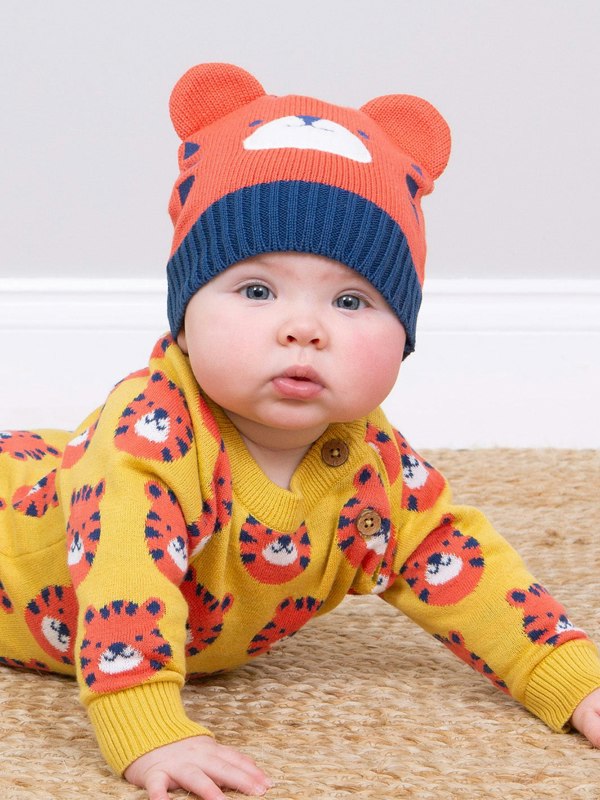 Kite Baby Organic Top Tiger Knit Romper