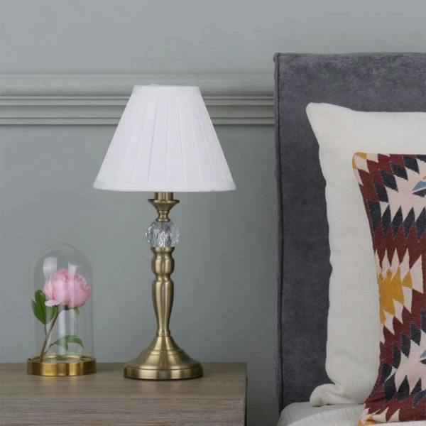Edwina Antique Brass Touch Table Lamp