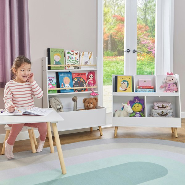 Liberty House Toys Kids White Sloping Bookcase