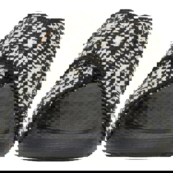 HEYDUDE Christi Slide Cottage Crochet Cotton Women's Black/White Sandals