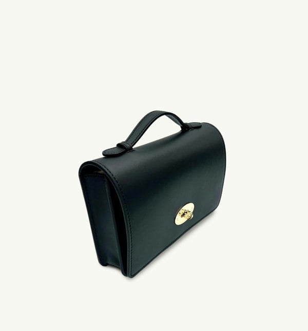 Apatchy London The Amelia Black Leather Bag