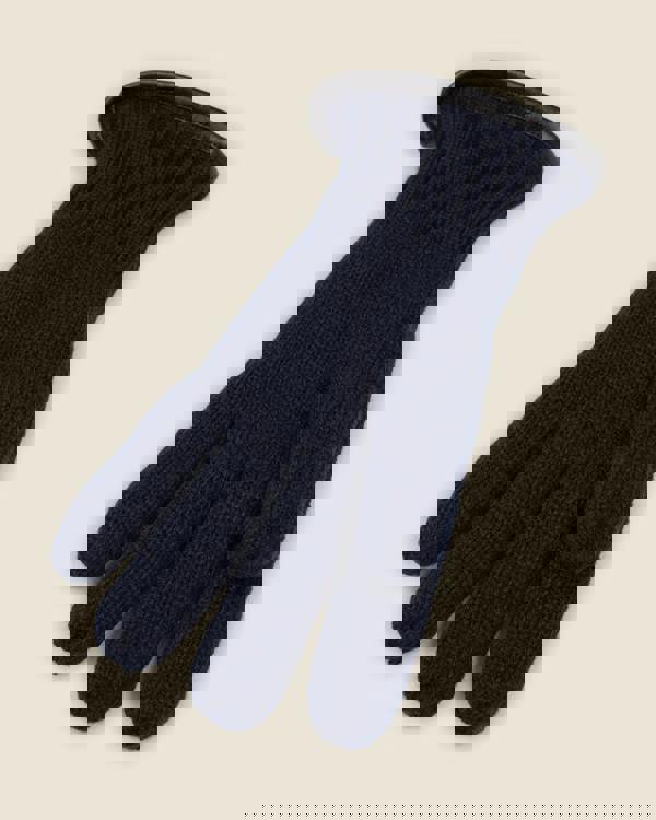 Larsson & Co Knitted Gloves With Fleece Lining