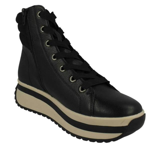 Rieker Ladies Rieker Chunky Platform Fleece Lined Ankle Boots W0962