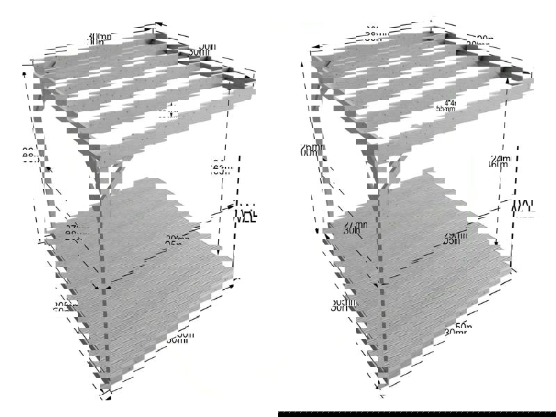 Arbor Garden Solutions Wall-mounted Box Pergola and Decking Kit