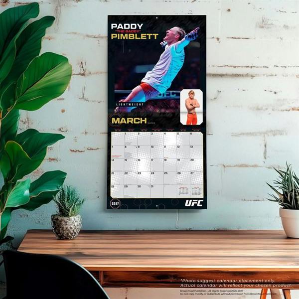 UFC Athletes Calendar 2027, Wall Calendars, Month To View, Sports, Gift