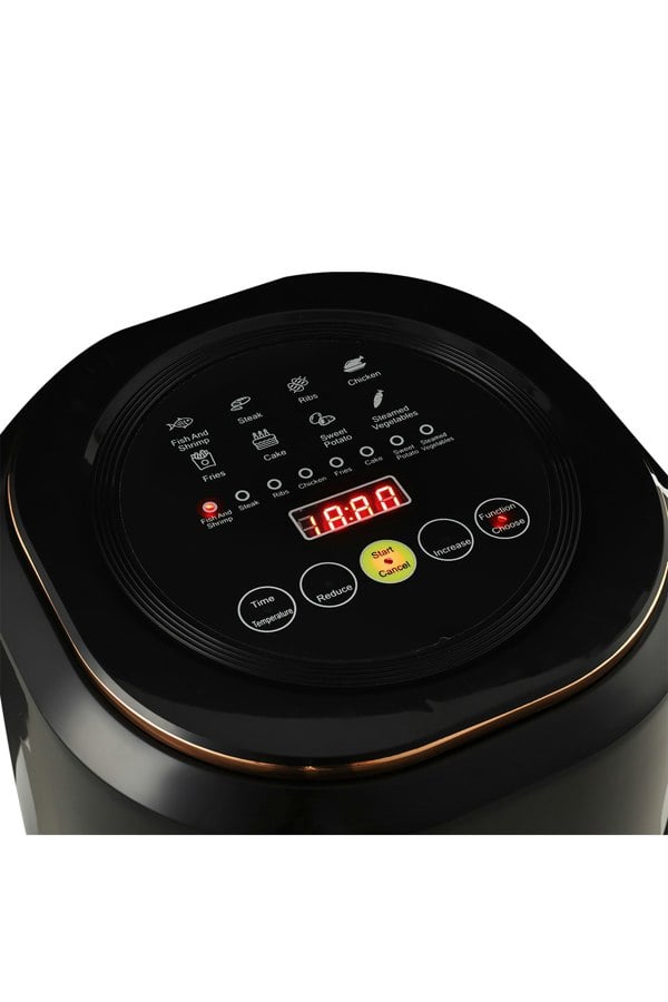 Living and Home 5L Black Digital Touchscreen Air Fryer 8 Preset Menus with Timer Adjustable Temperature Control