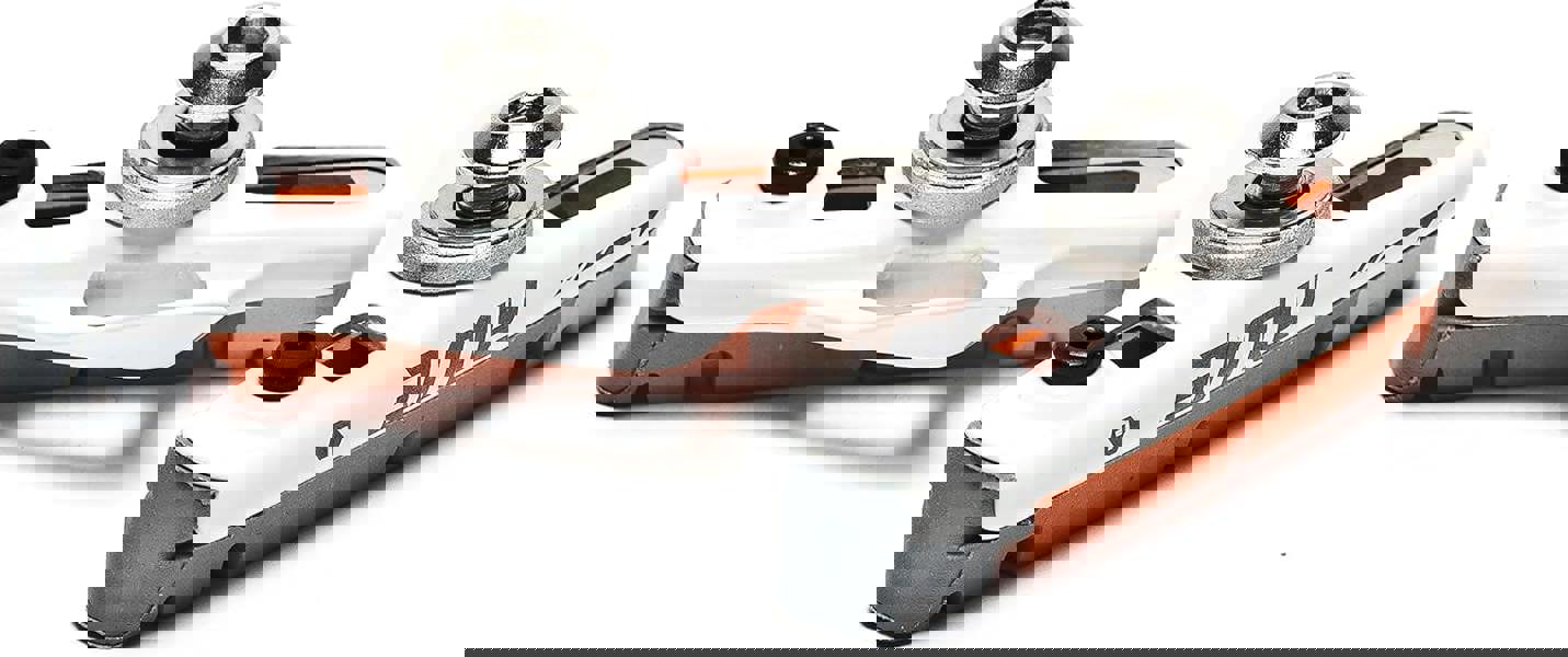 Awe White Cassette Road 55mm Brake Blocks Grey/Orange/White