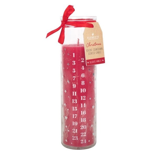Serano Red Vanilla Advent Tube Candle