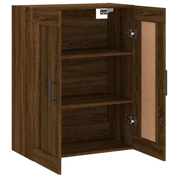 Berkfield Wall Mounted Cabinet Brown Oak 69.5x34x90 cm Engineered Wood