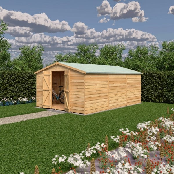Shire Overlap Double Door No windows 10x15 Economy Storage Shed