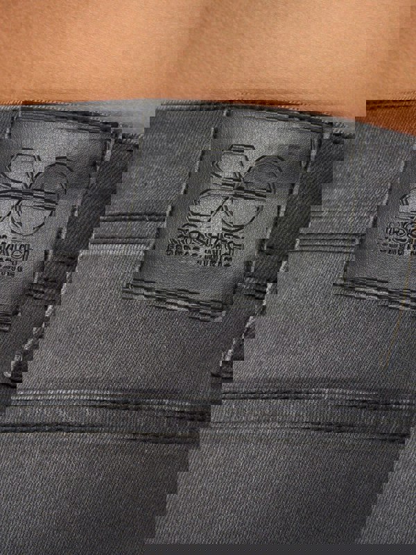 Crosshatch Malcolm Slim Fit Jeans Dark Charcoal