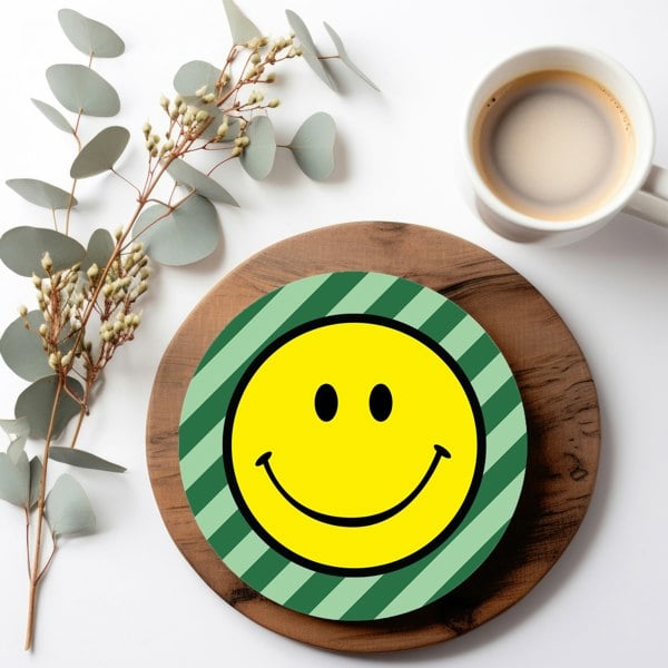 Love Frankie Helter Skelter Smiley Face Coasters - Apple Sours