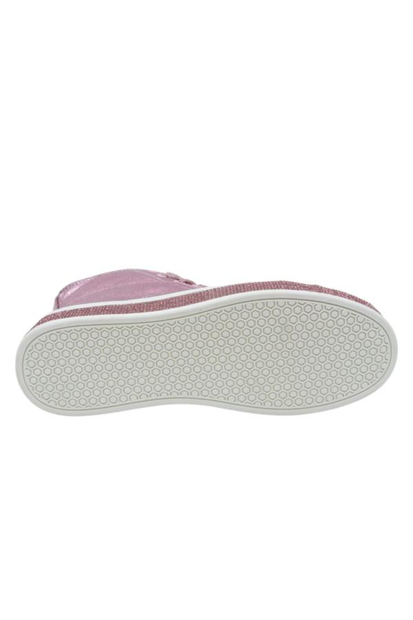 Crystal Canvas High Top Trainers Pink, with a closer look at the design details