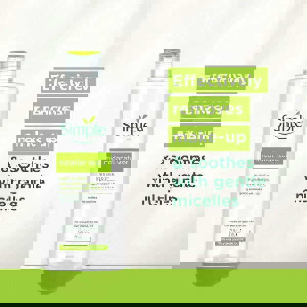 Simple Kind to Skin Make-Up Remover Micellar Cleansing Water 200ml