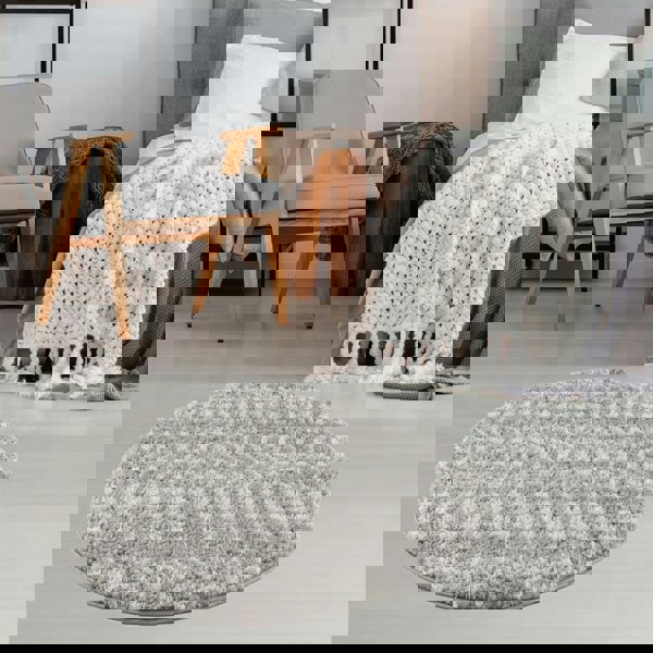 Moroccan-style thick shaggy rug pet-friendly, easy to clean