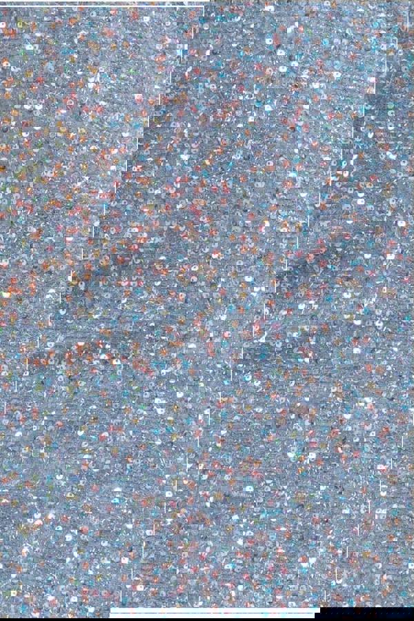 Sequin Cowl Neck Midi Dress - Silver DR3497