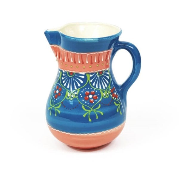 blue pink ceramic jug 2L