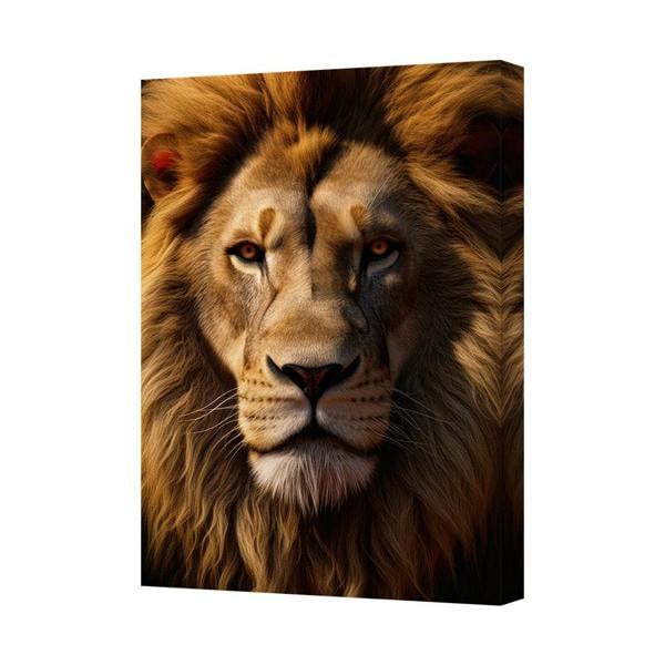 Benjamin Tate Design Lion Canvas Art Print Close Up Portrait Wall Decor